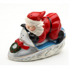 CosmosGifts Santa with Snowmobile Salt and Pepper Set SMOS1215